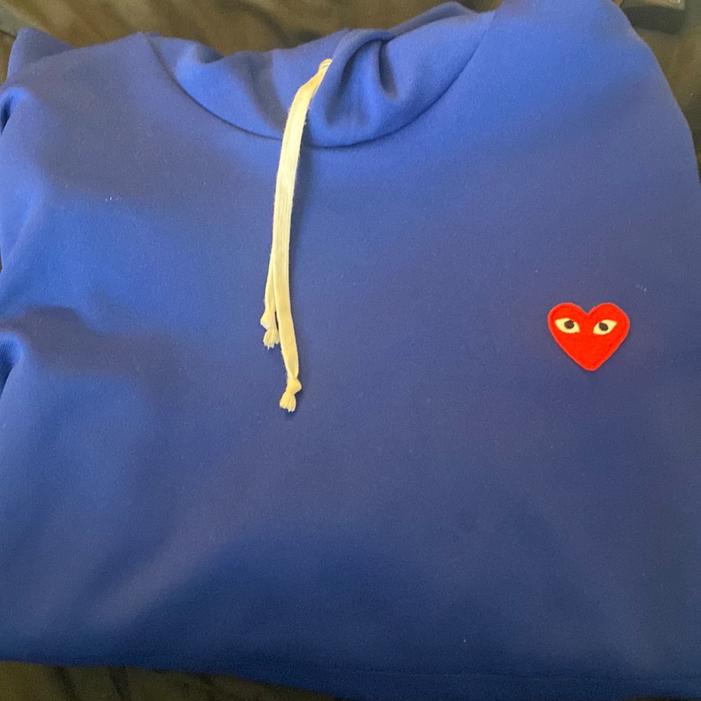 Blue pull over hoodie
